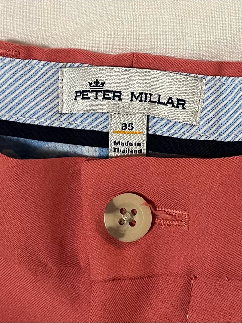 Peter Millar Coral-Pink Tailored Shorts